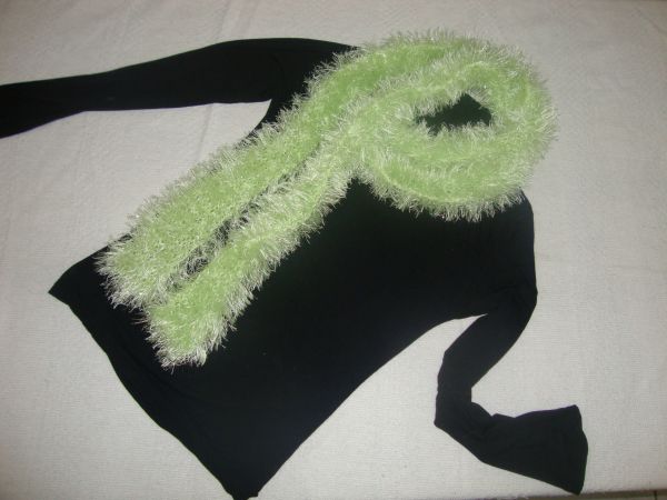 Cachecol verde água - brilhoso