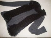 Cachecol preto com mesclas